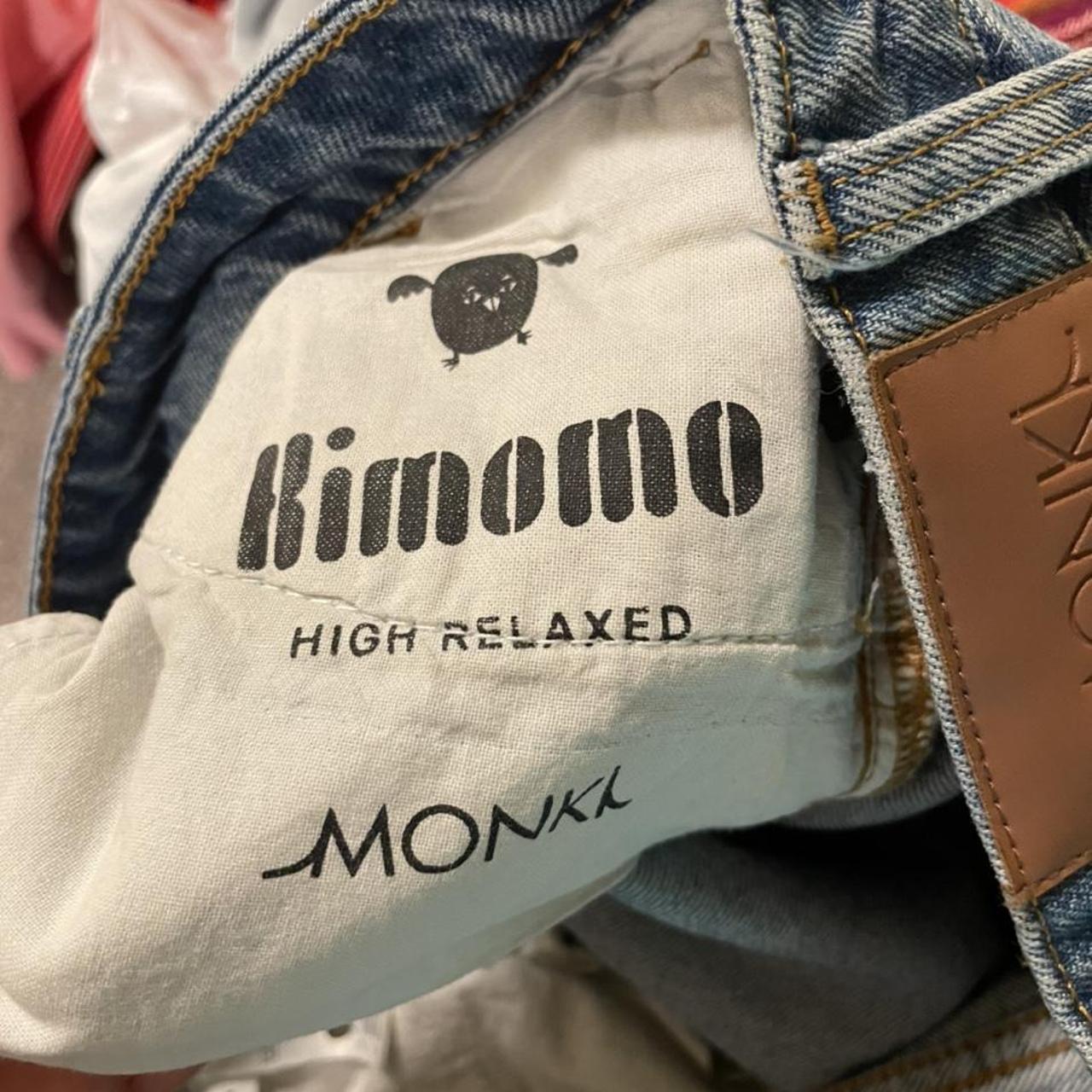 Monki high waisted Cat jeans with kitties on the... Depop