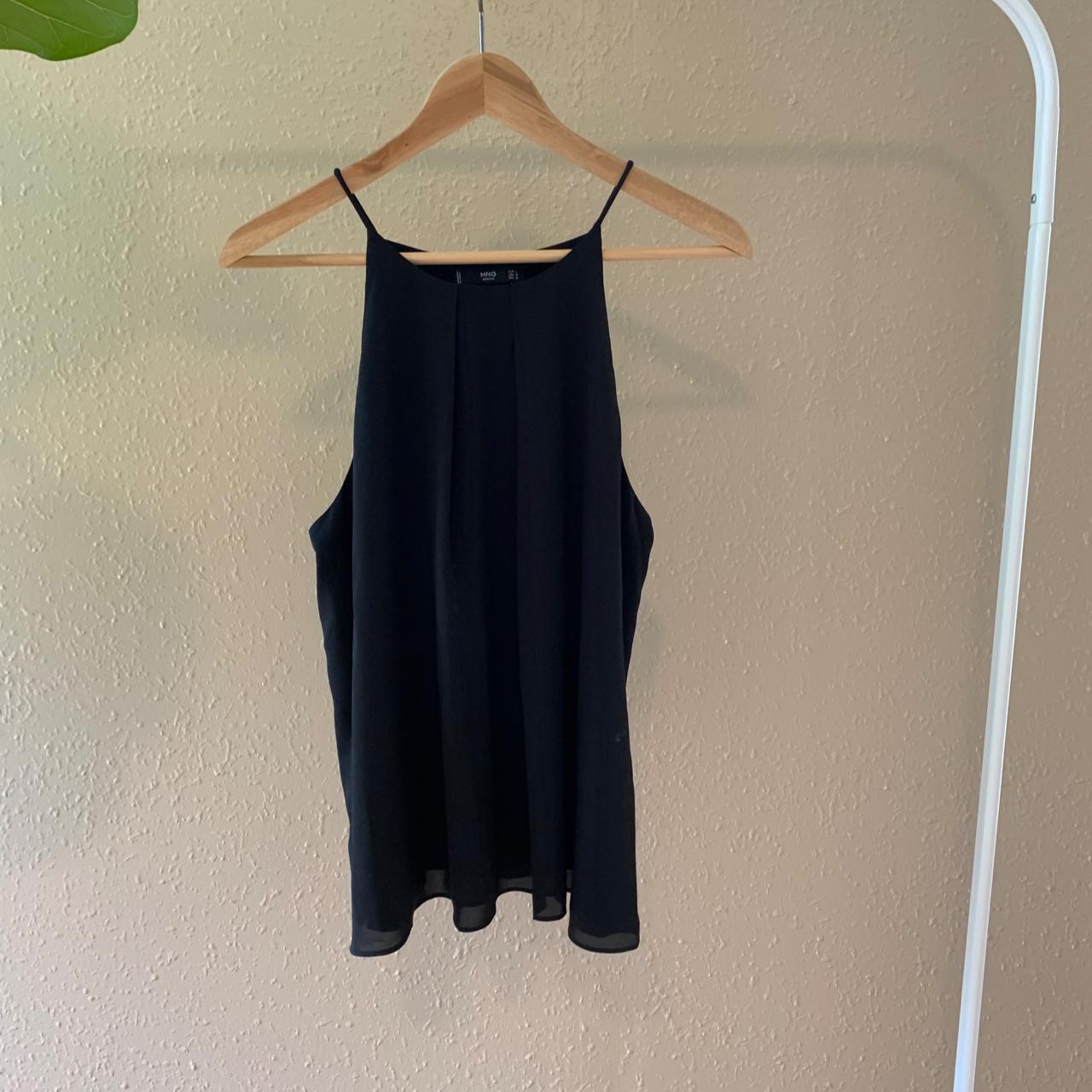 Mango Women's Black Vest | Depop