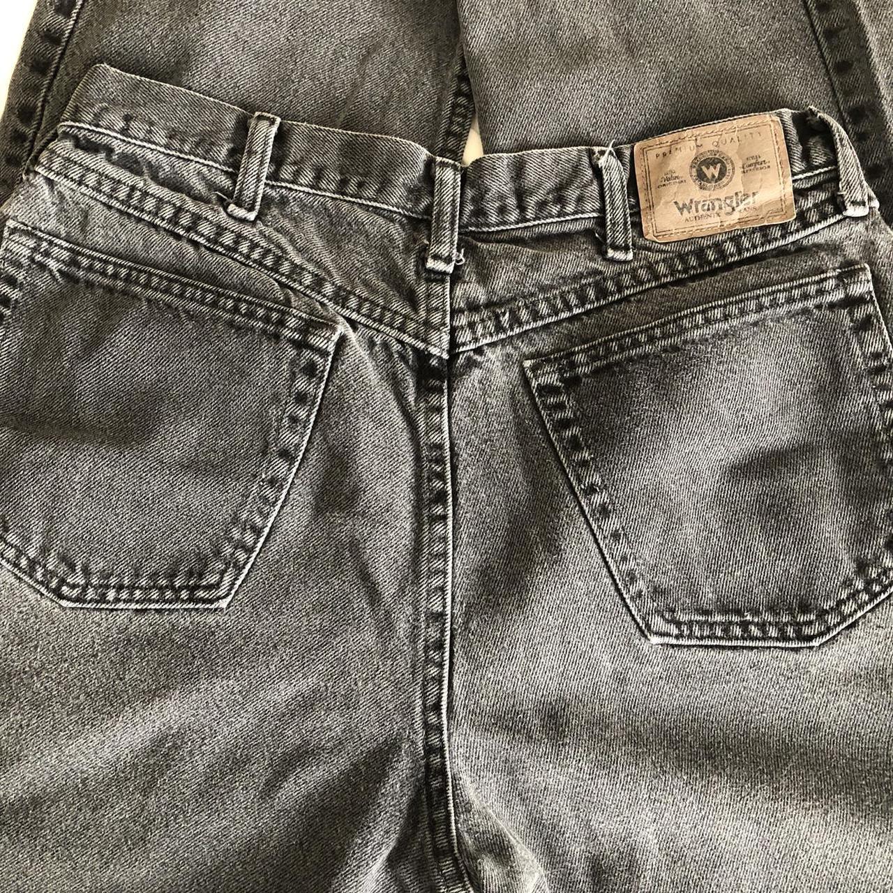 Vintage black wash denim Wrangler jeans. It’s 100%... - Depop
