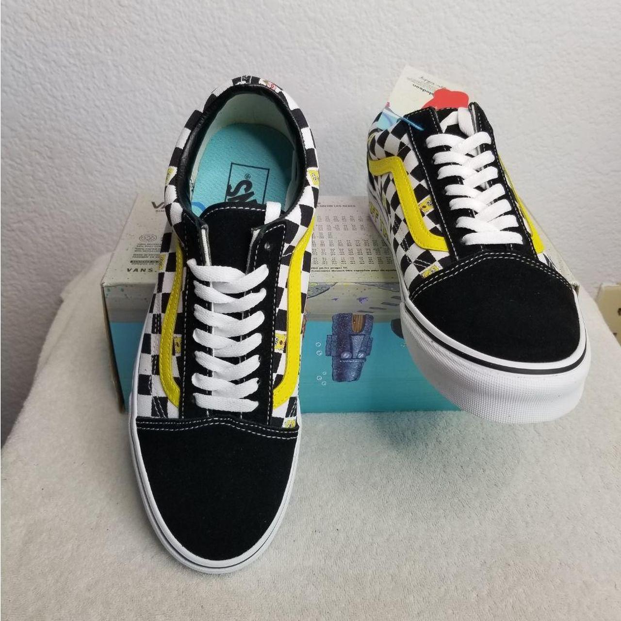 mens black and yellow vans