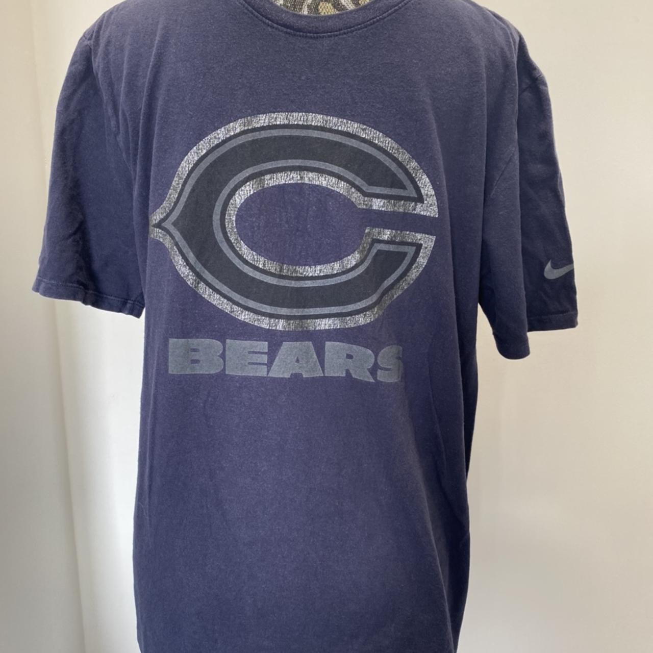 Nike Chicago Bears Logo Tee Shirt Men's Blue Size - Depop