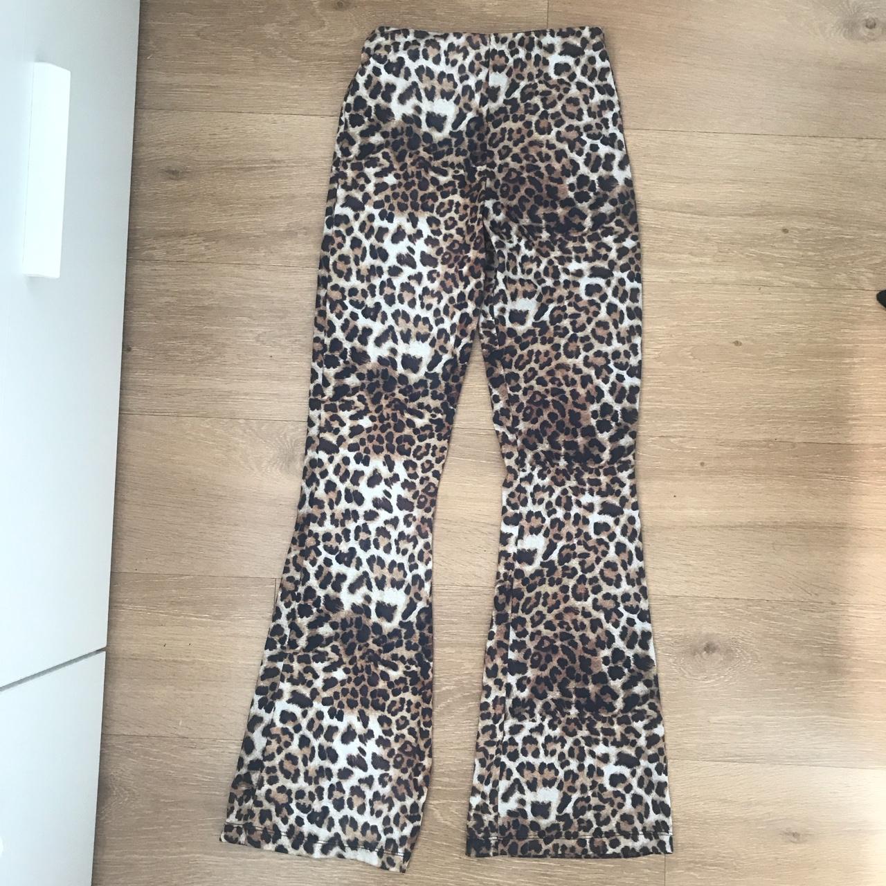 Reclaimed Vintage Leopard Print Flares Elastic Depop