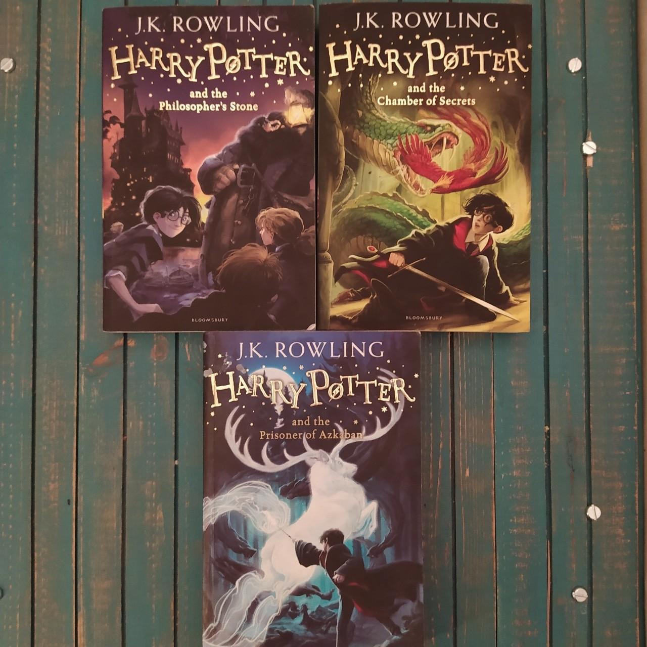 The first three Harry Potter books by JK Rowling.... - Depop