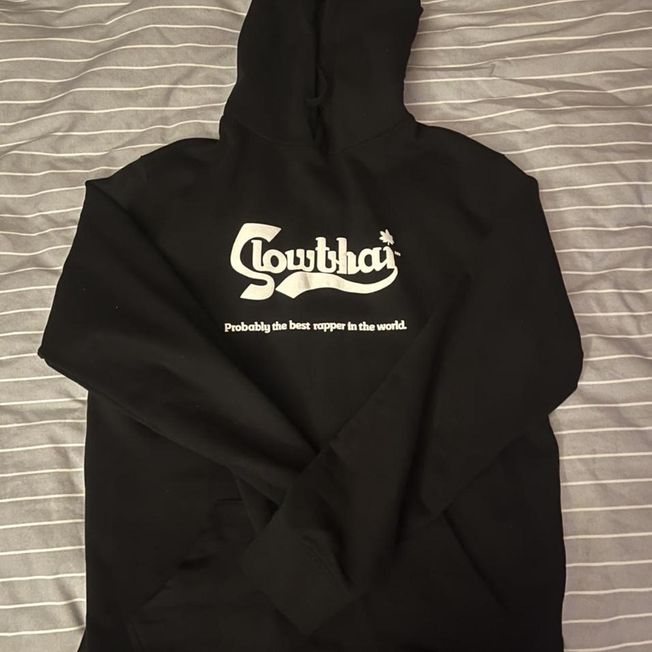 Black Slowthai Carlsberg hoodie. Size medium. fits... - Depop
