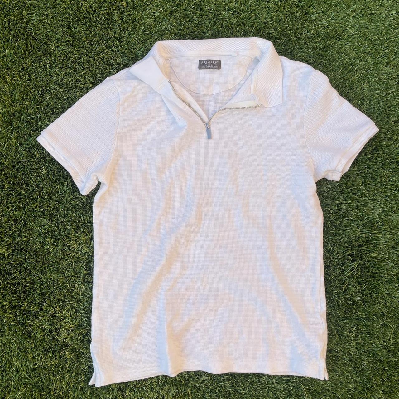 Primark Men's Cream and White Poloshirts Depop