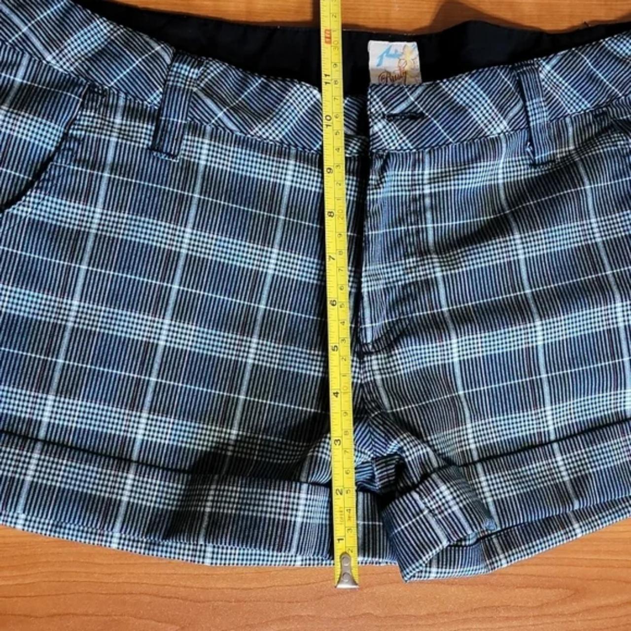 preowned. Great condition plaid shorts. measurements... - Depop