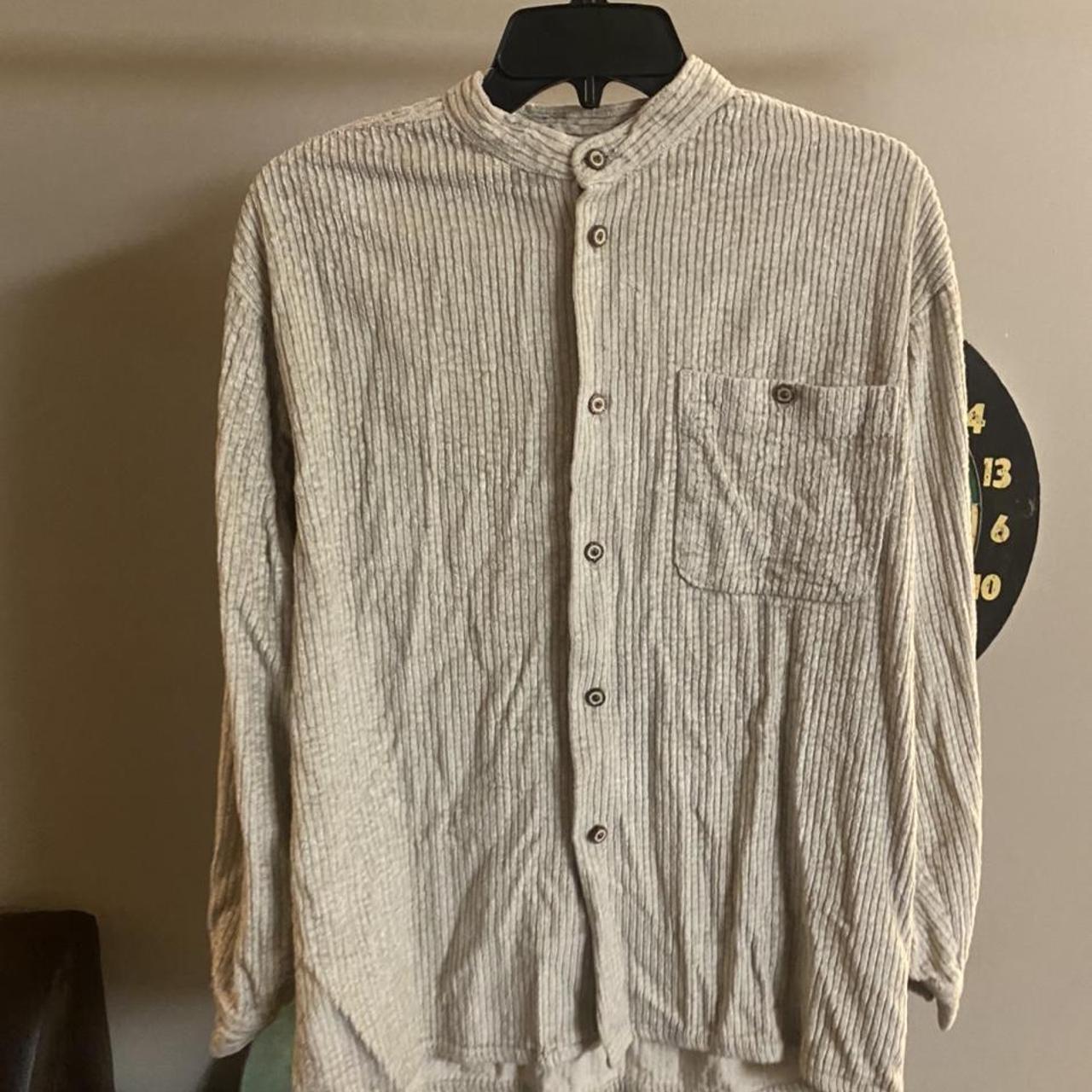 Vintage Corduroy Pronti button up shirt Size M... - Depop