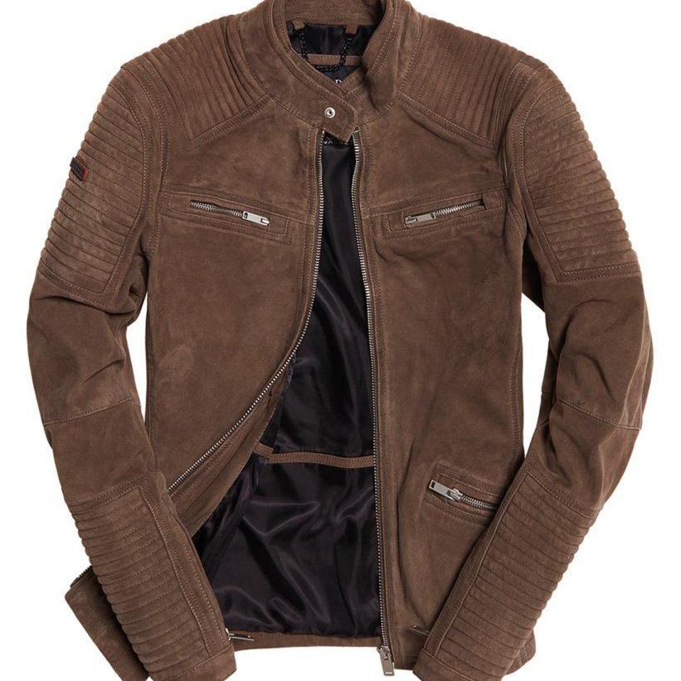 Suede hot sale racer jacket