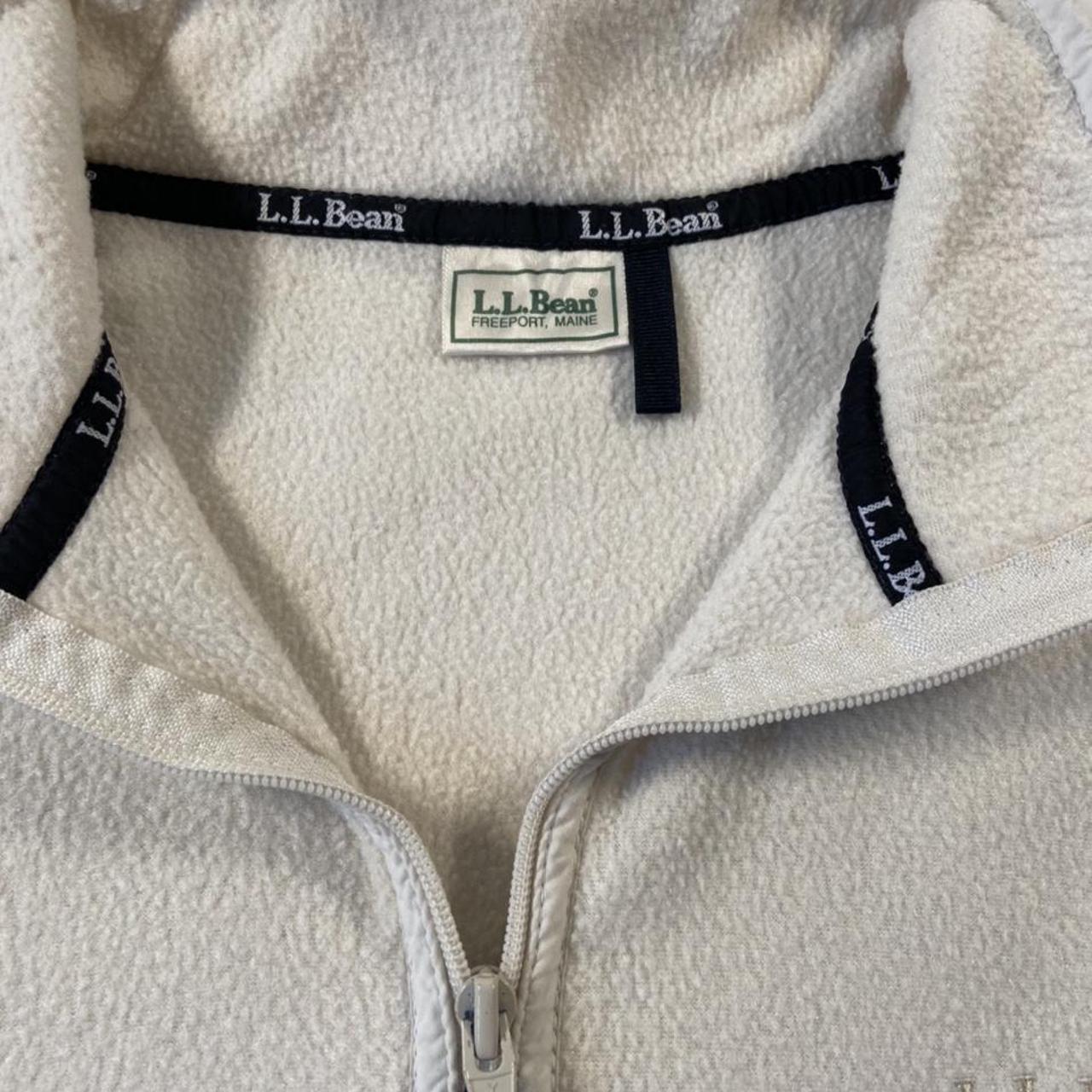 LL.Bean 14 zip fleece in cream made in USA with - Depop