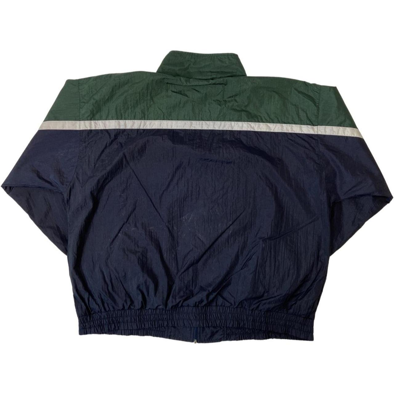 Olympic track jacket in navy and dark green with... - Depop