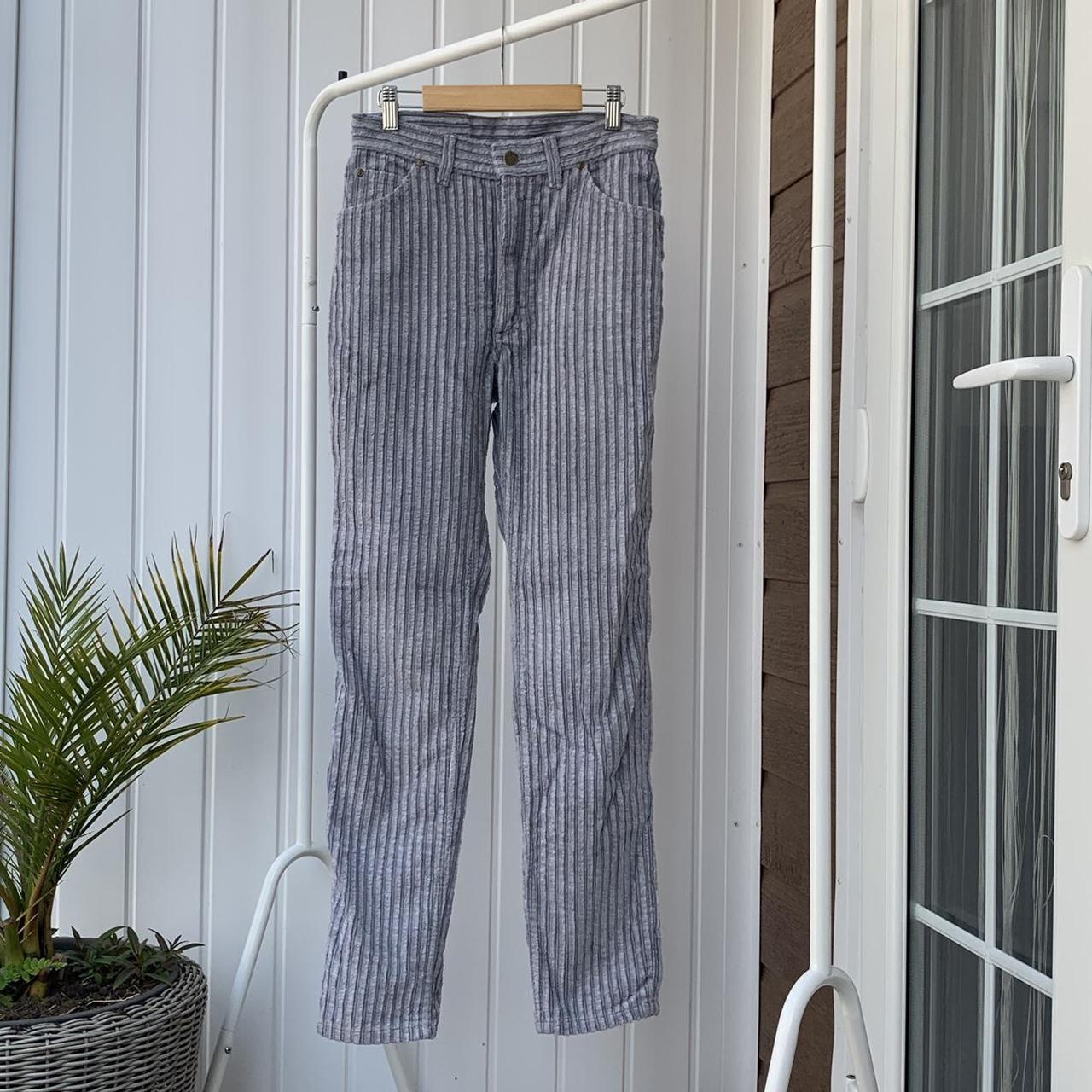 LEE JEANS Chunky Grey Corduroy Slim Trousers UK... Depop