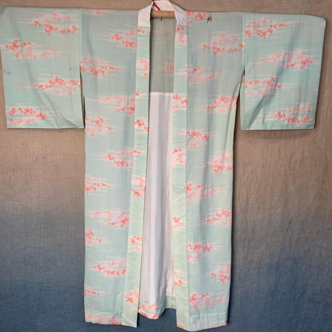 Three quarter length, Vintage cotton kimono over 40... - Depop