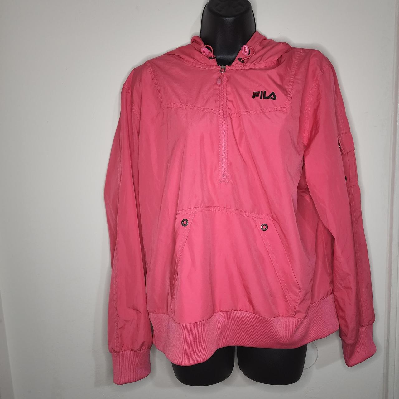 Fila pink outlet windbreaker