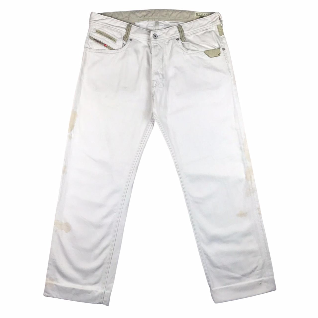 DIESEL Mens Onijo Slim Jeans W34 L28 White Cotton... - Depop