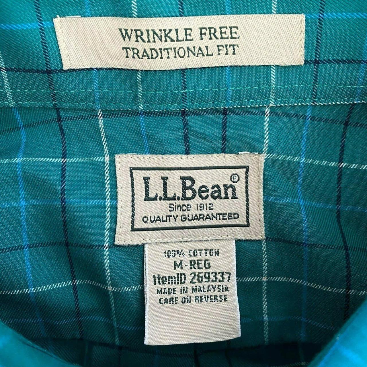 LL Bean Men's Medium Wrinnkle Free Button Down Check... - Depop