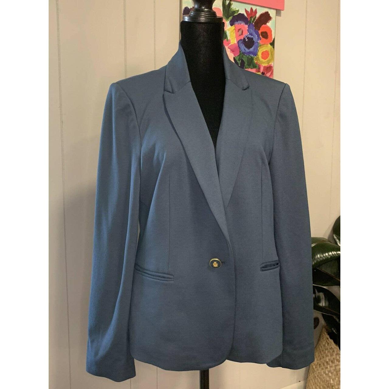 Women's Blue and Gold Jacket | Depop