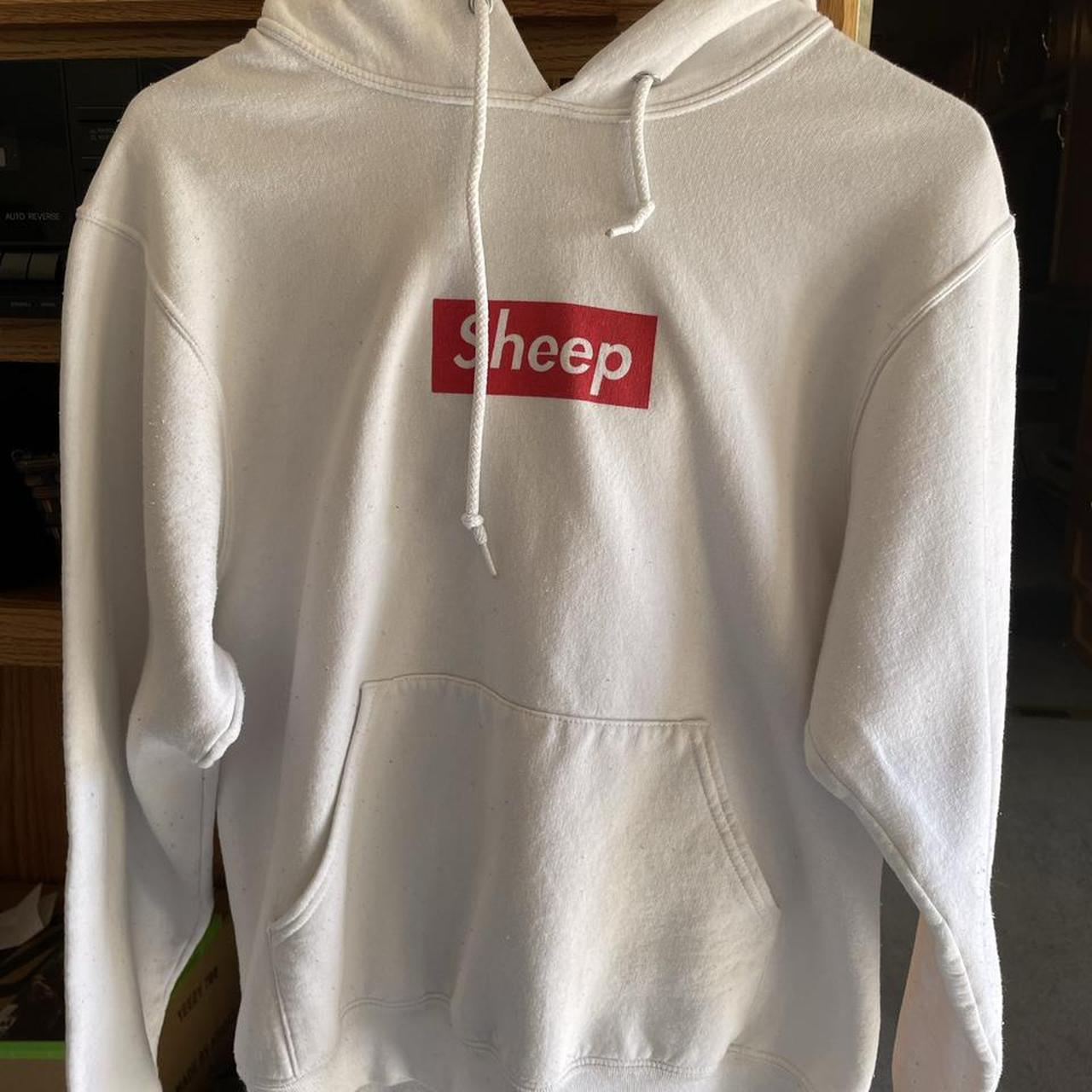 køber fax ozon Men's White and Red Hoodie | Depop