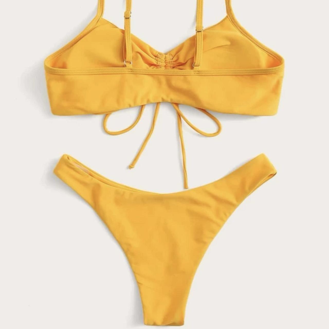 Women's Yellow Bikinis-and-tankini-sets | Depop