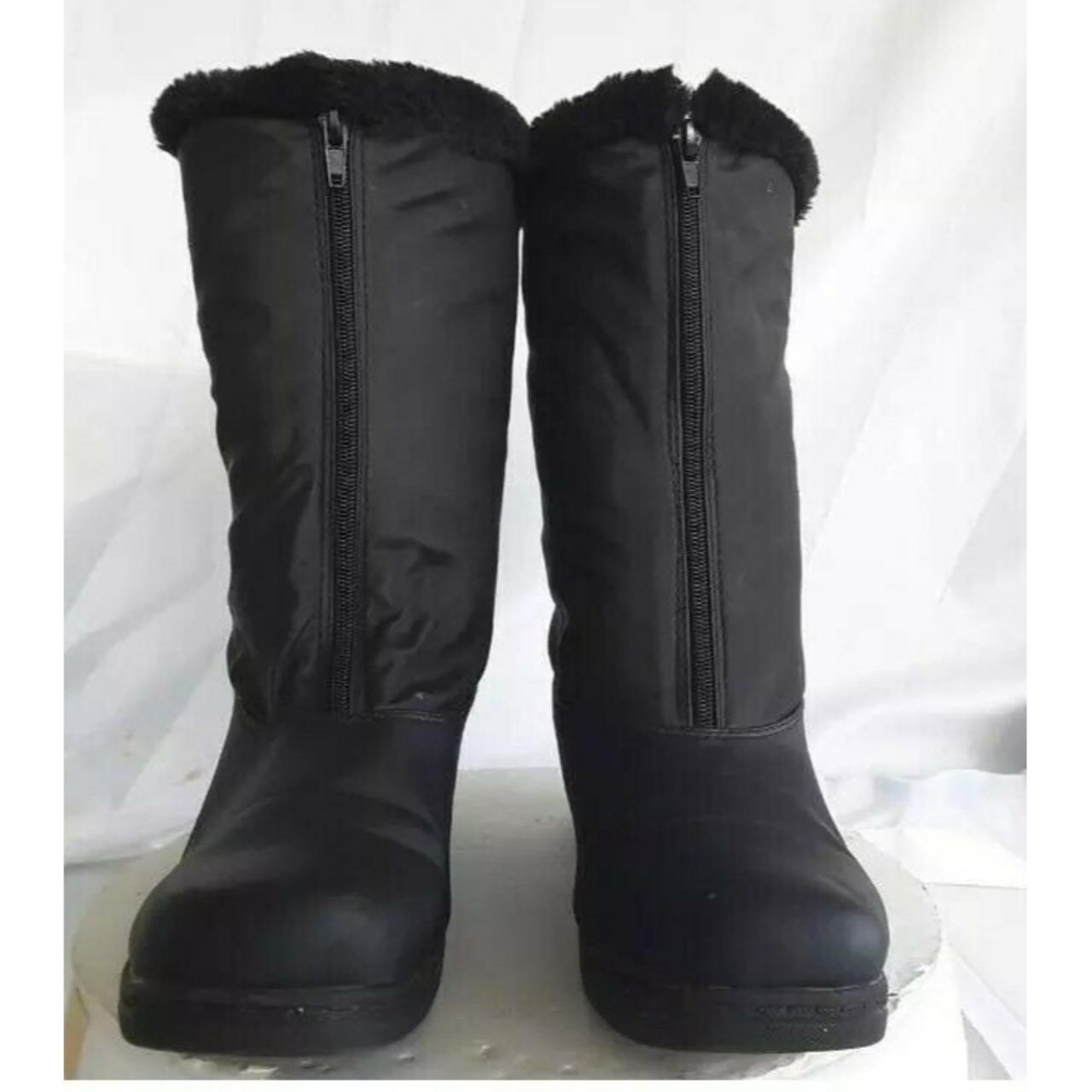 Boston Accents Womens Winter Boots Black Faux Fur... Depop