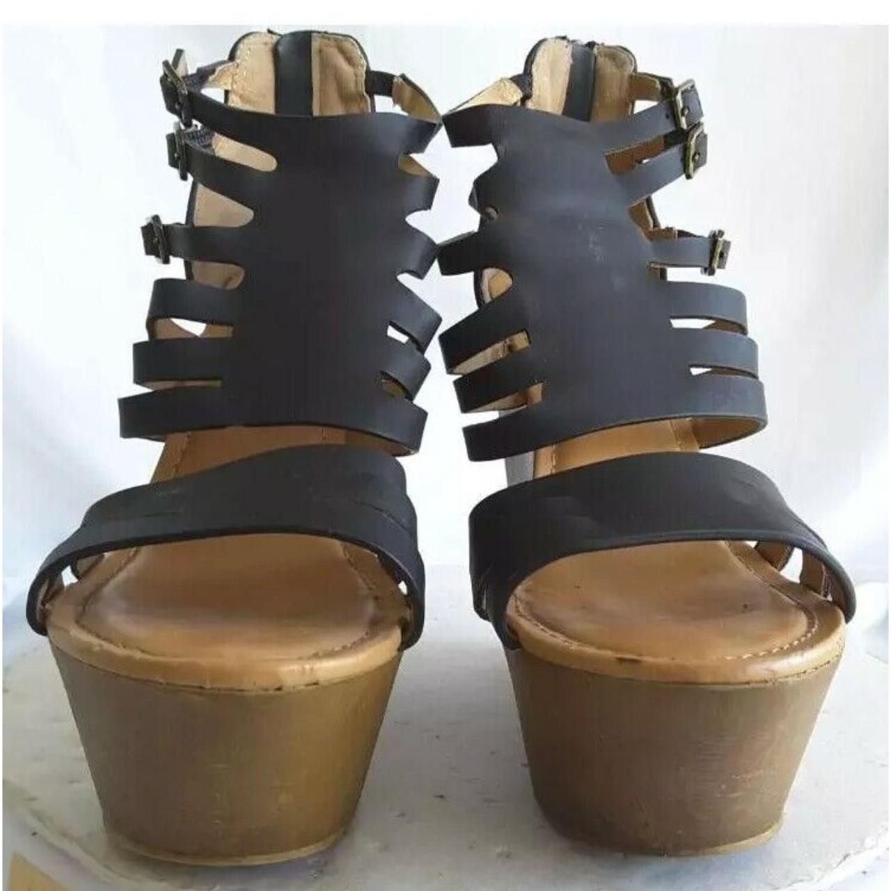 Dollhouse Womens Slide Sandal Wedge Heels Shoes... - Depop