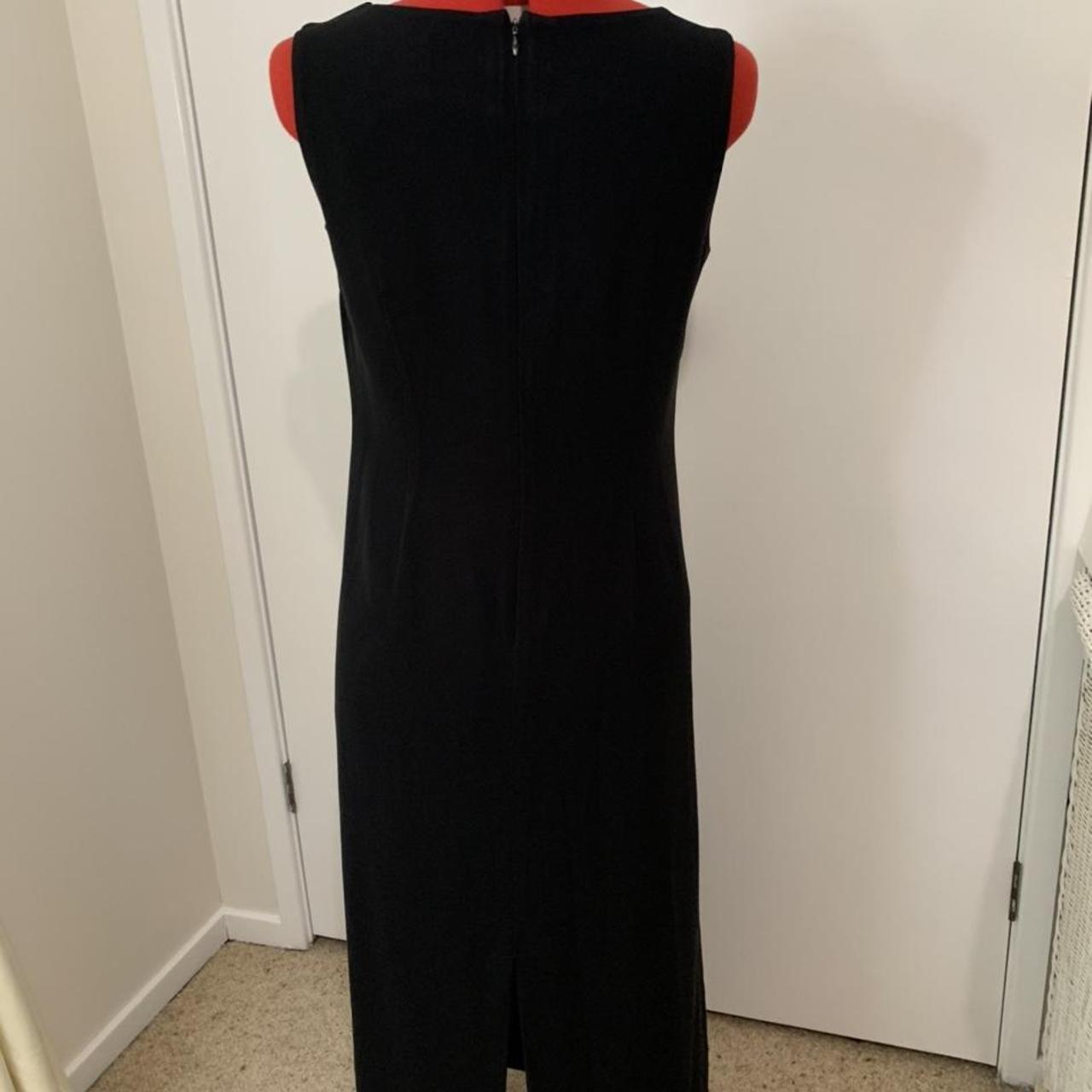 Laura Ashley vintage long black dress size 14... - Depop