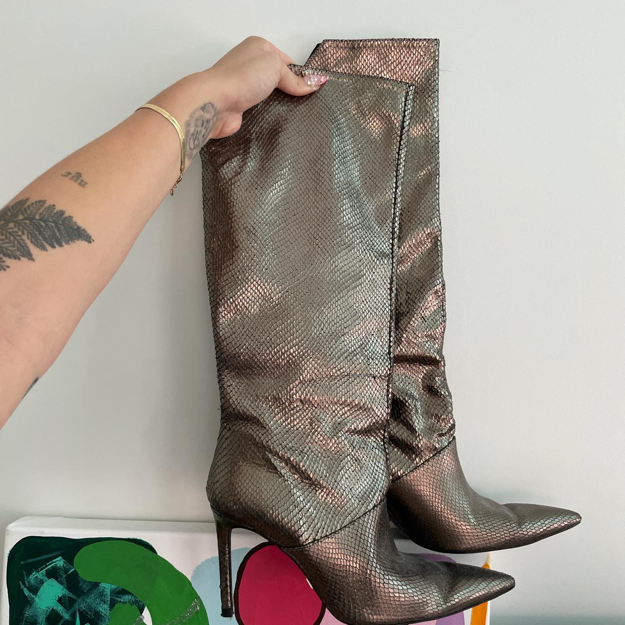 snakeskin boots zara