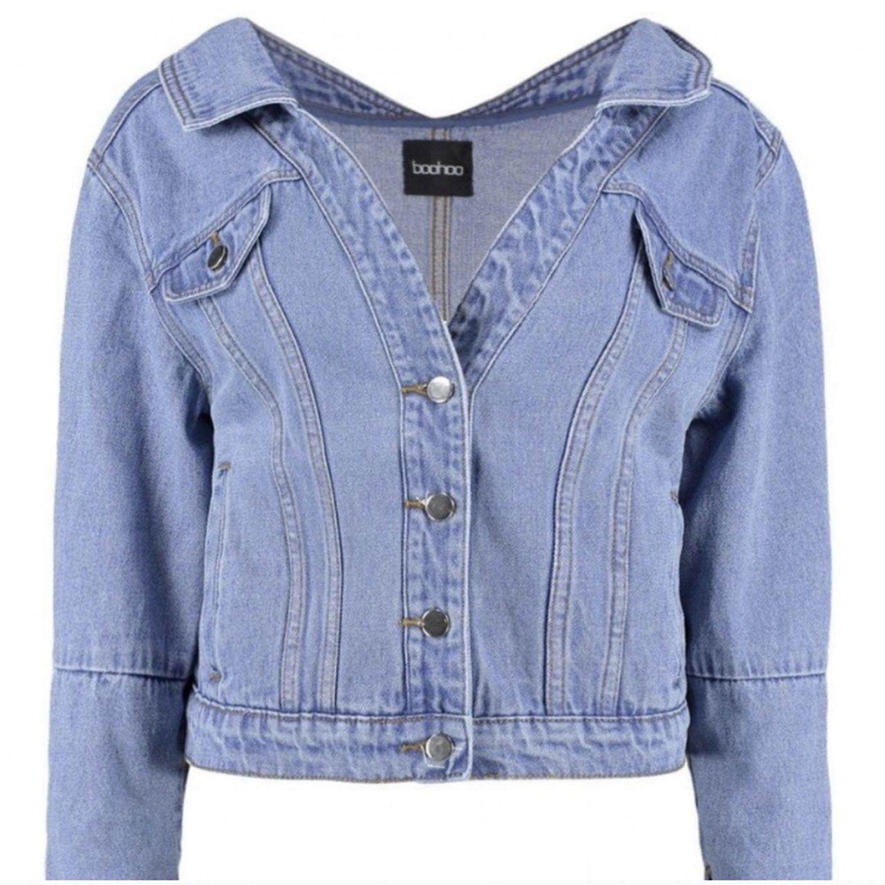 Off shoulder store denim jacket