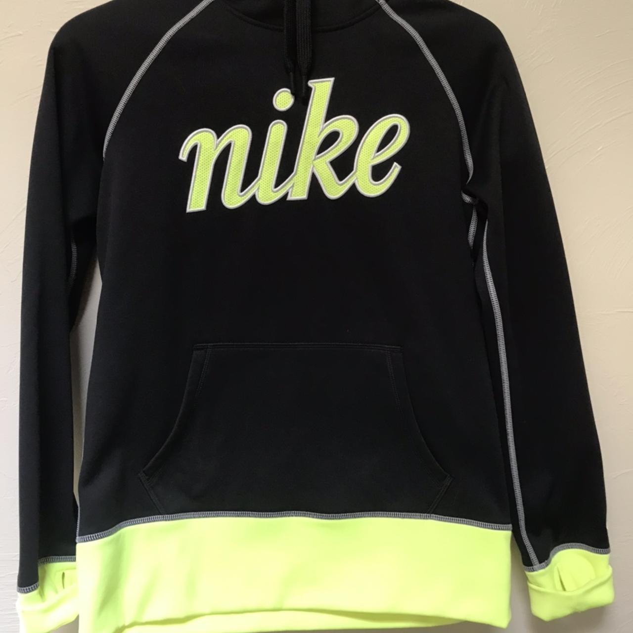 black and volt green hoodie