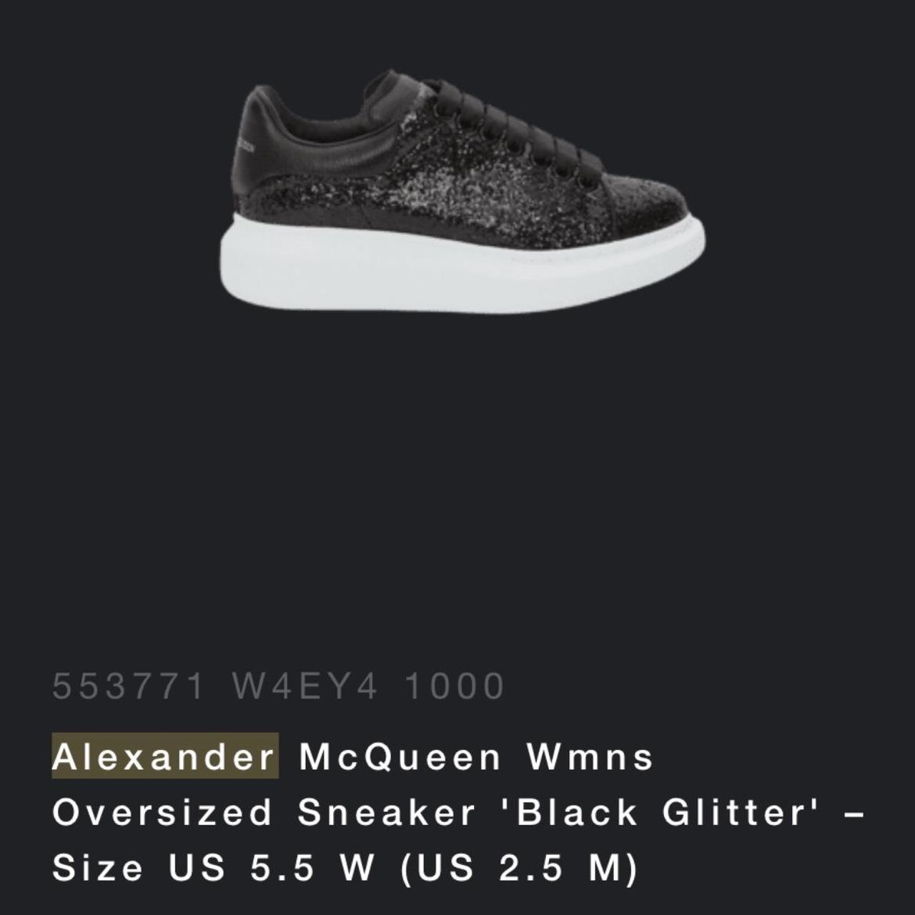 Buy Alexander McQueen Wmns Oversized Sneaker 'Black White Glitter' - 553771  W4EY4 1000