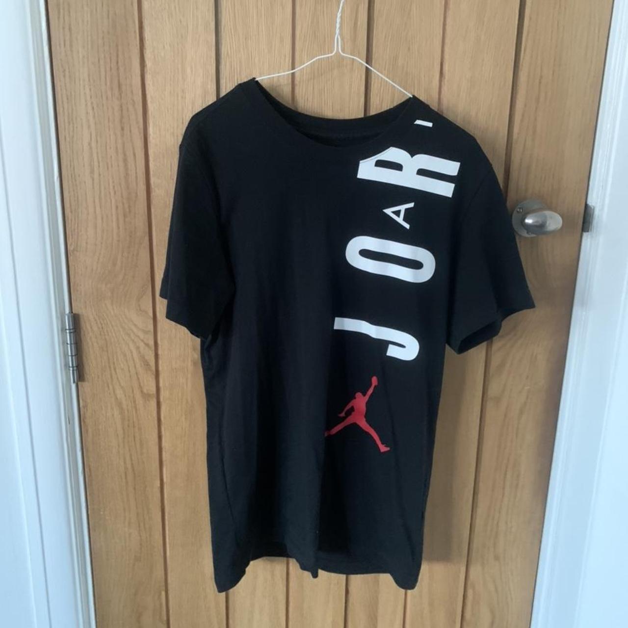 air jordan tee in black size small but fits much... Depop