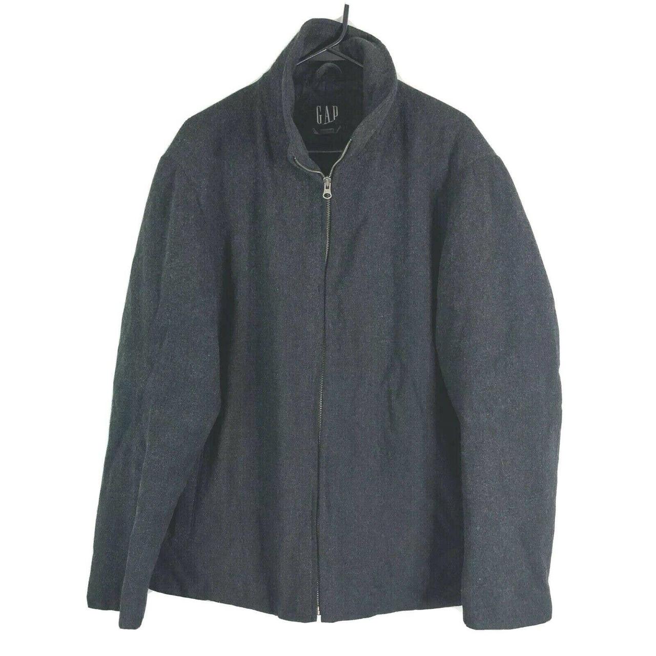 Vintage Gap Pea Coat Jacket Mens Medium Black Gray... - Depop