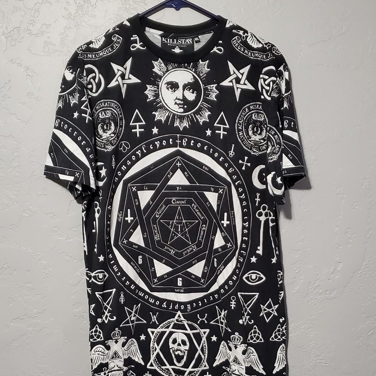 Killstar Occult allover print shirt Never worn or... - Depop