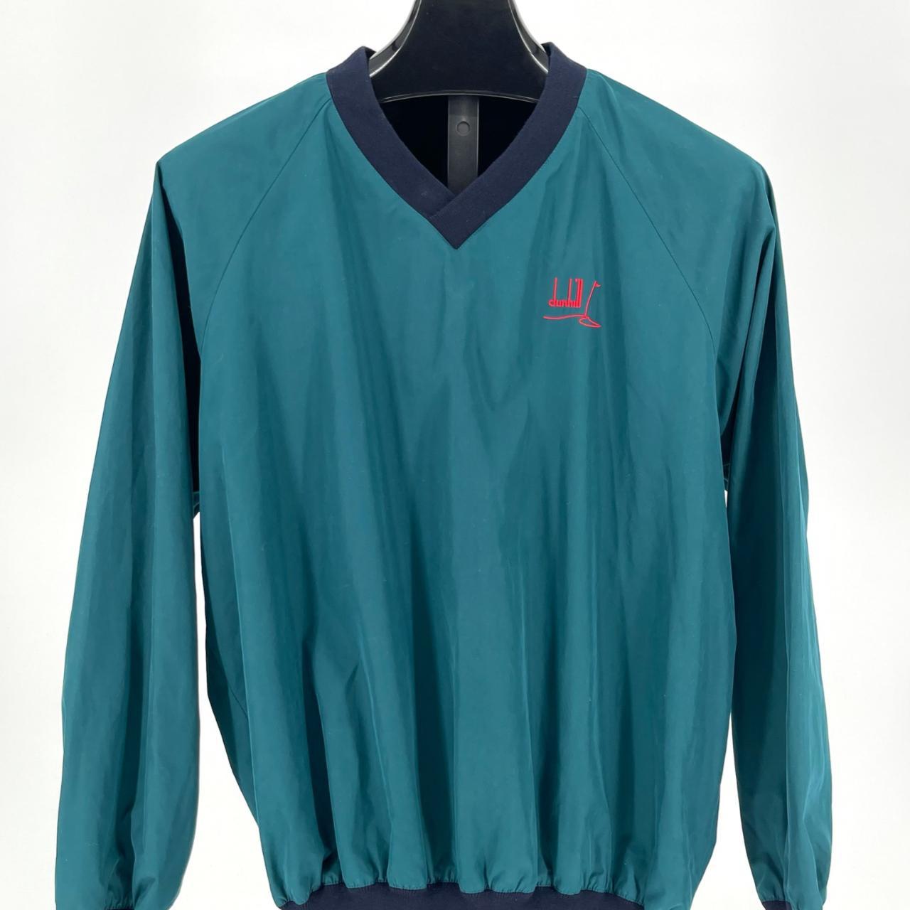 Dunhill Men's Blue and Green Jumper