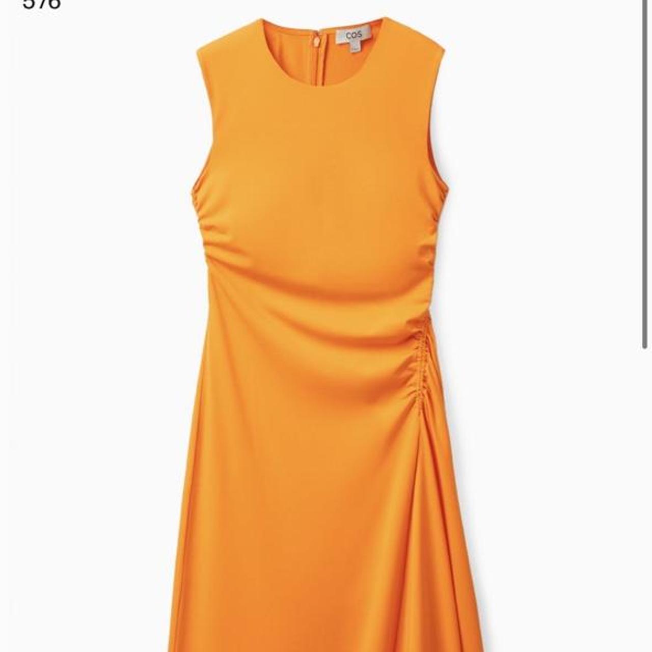 COS orange dress midi size in M. Would say fits... Depop