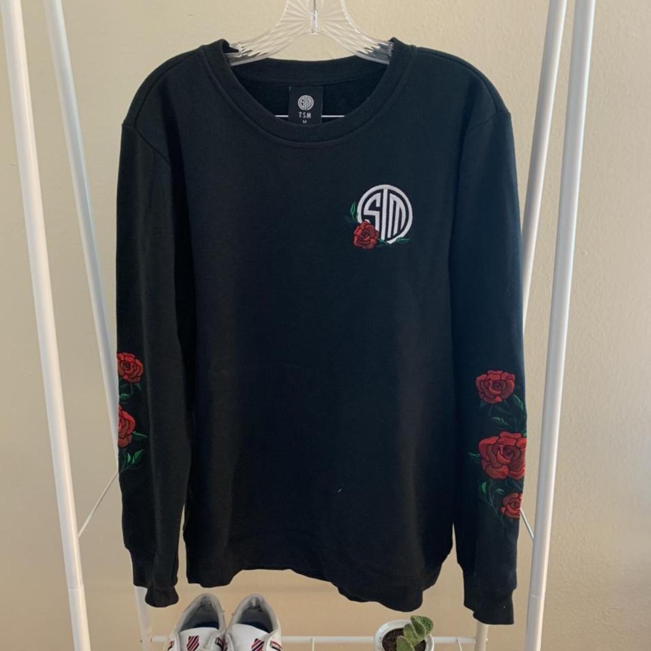 TSM Hoodie with rose embroidery design. Never worn,... Depop