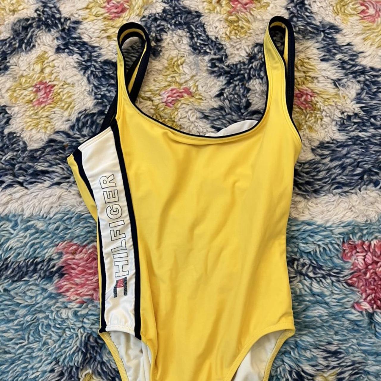Tommy Hilfiger Women's Yellow Swimsuit-one-piece | Depop