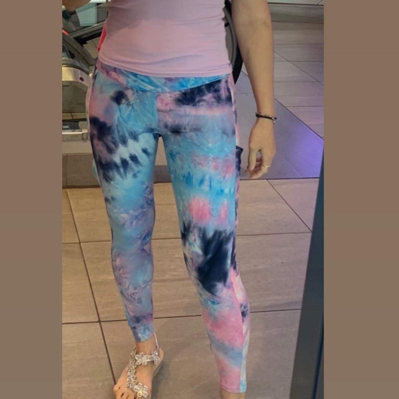 Blue Tye Dye Yoga Pants Has Pockets And Is Very Depop