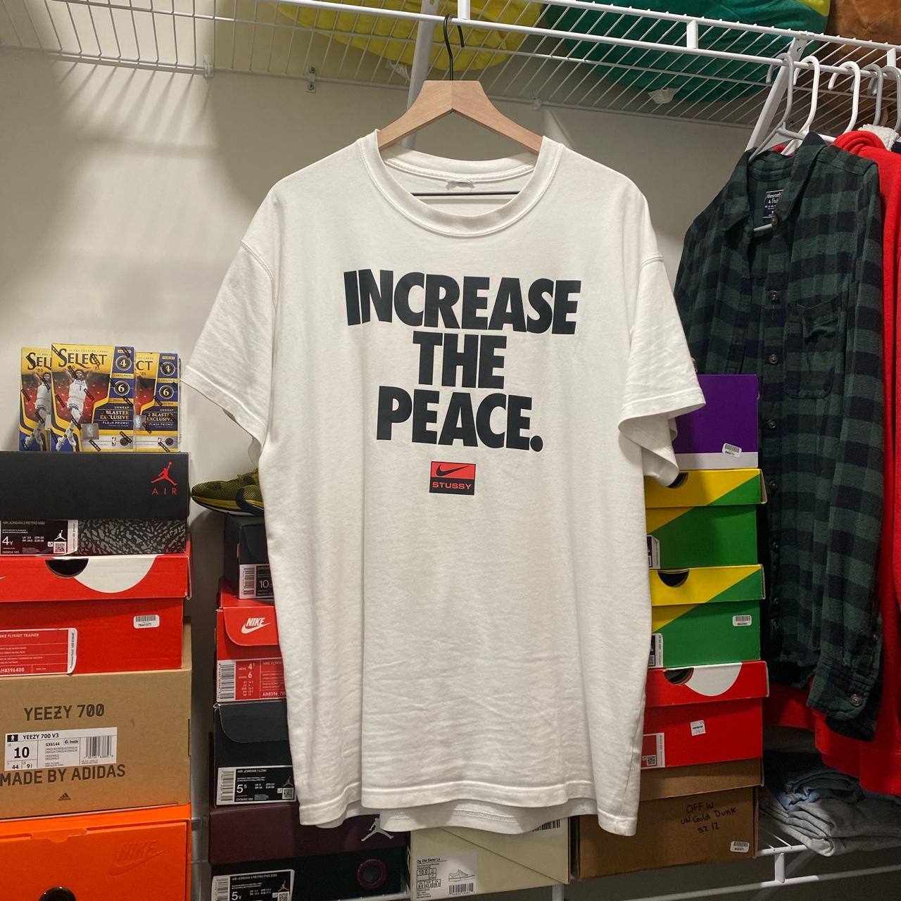 Nike x Stussy Increase the Peace tee, Size XL, Cut...