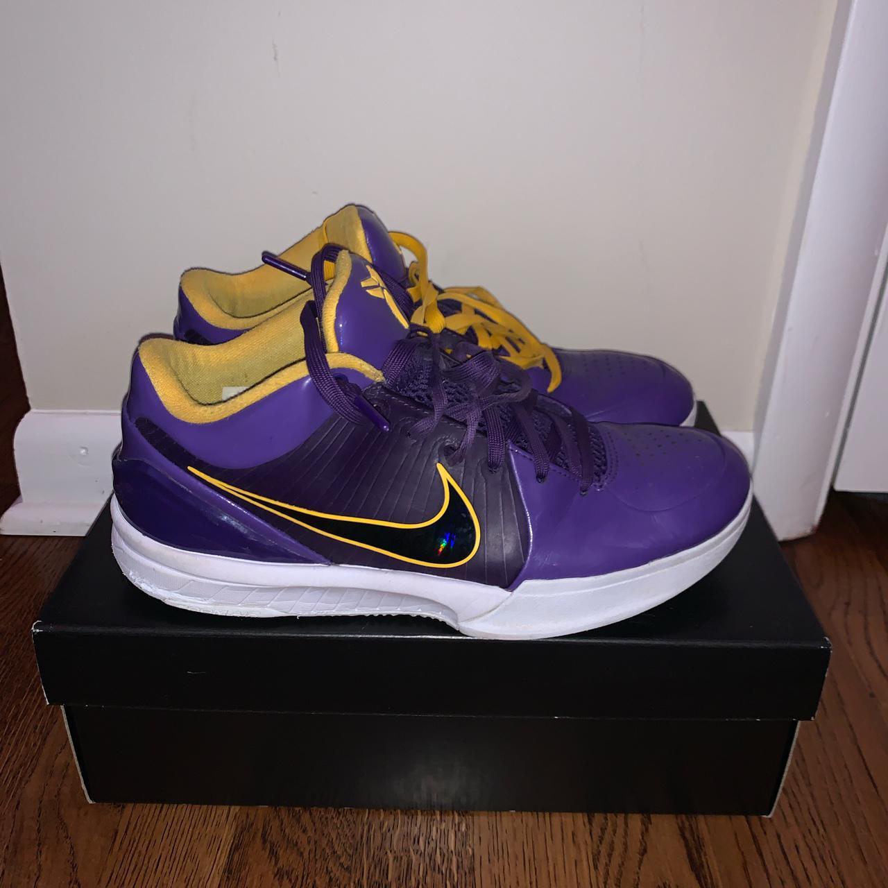 Nike Men's Yellow and Purple Trainers | Depop