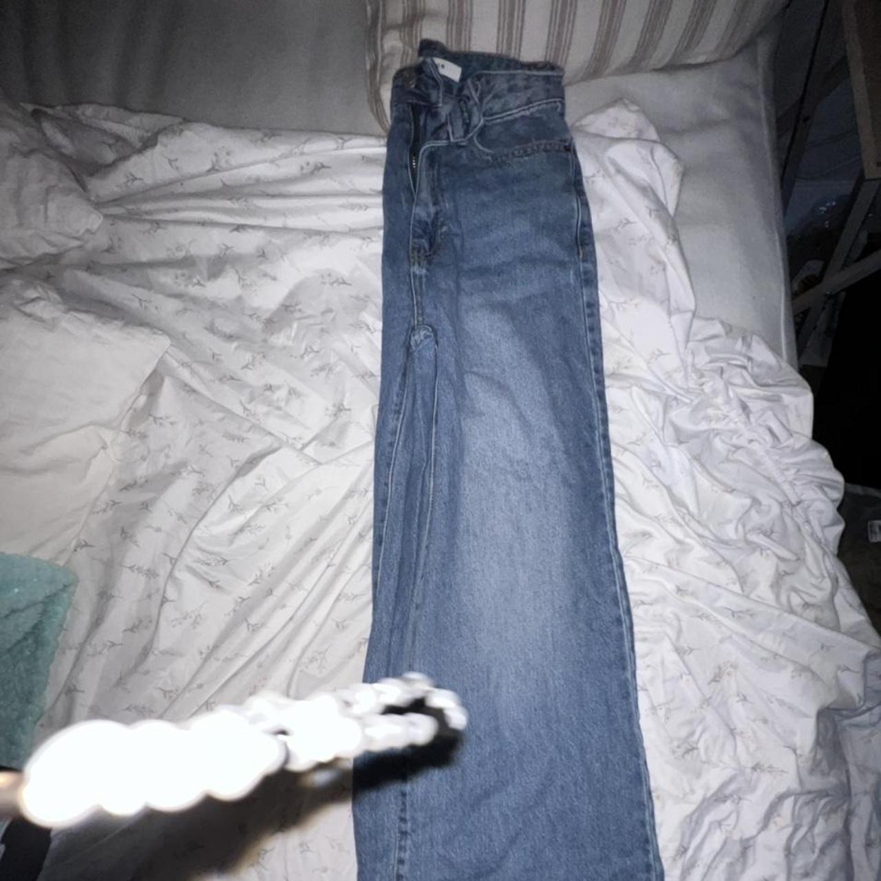 pacsun jeans puddle pants dark wash very wide leg... Depop