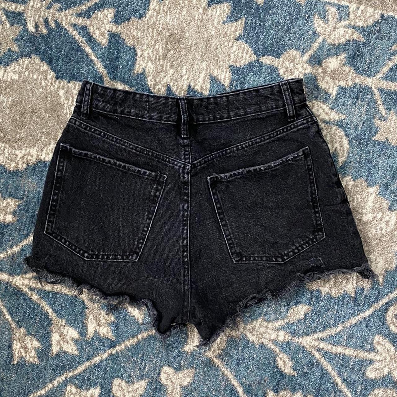 Zara booty shorts Button fly. US size 4. High cut.... - Depop