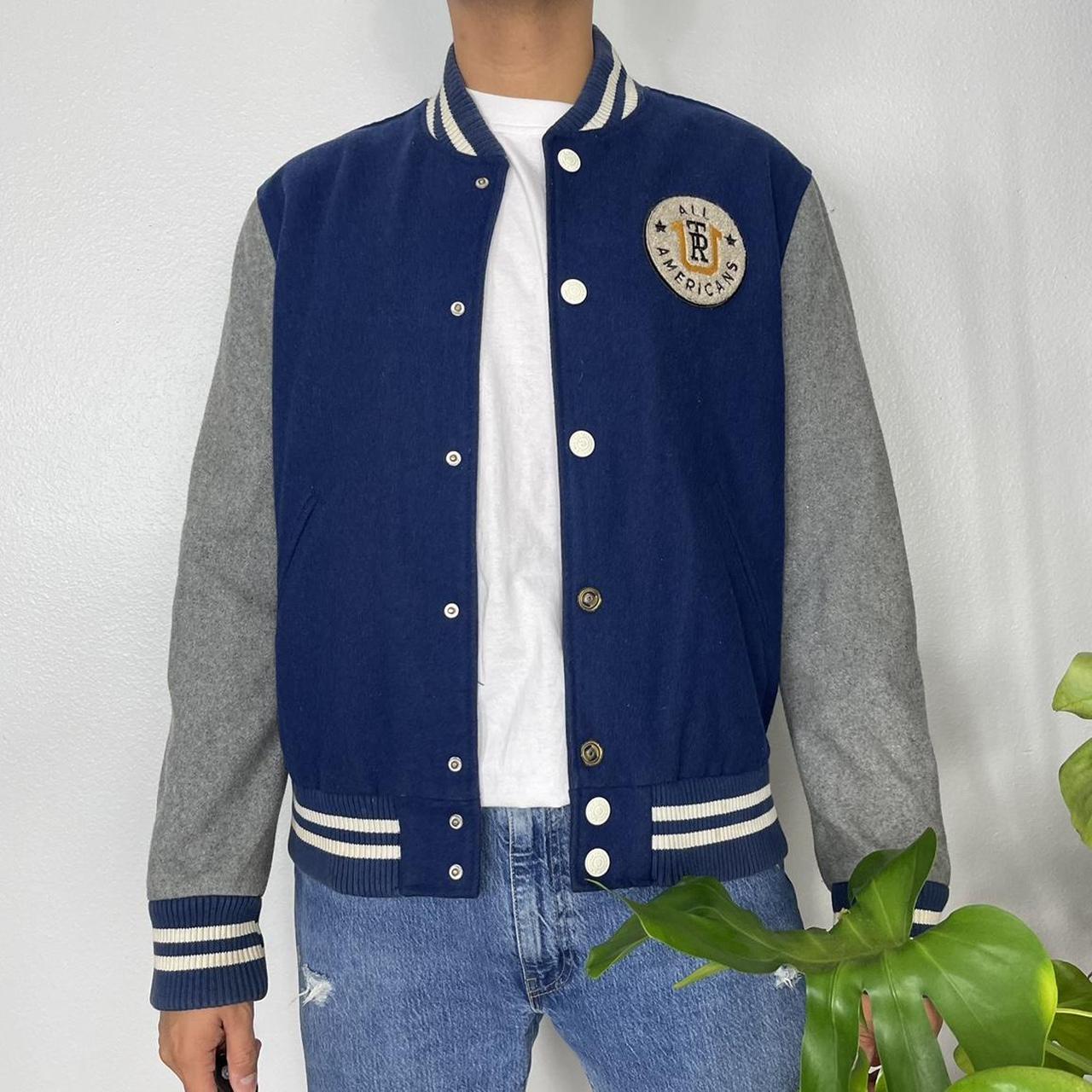 True religion discount varsity jacket blue