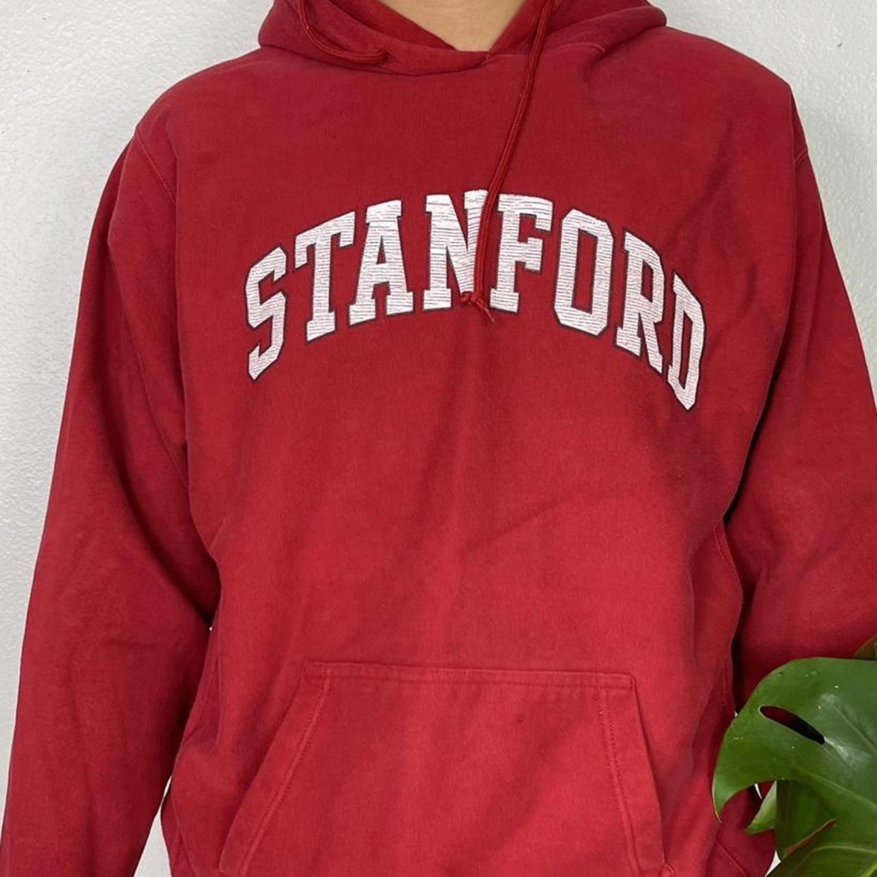 Vintage red Stanford pullover hoodie size large in - Depop