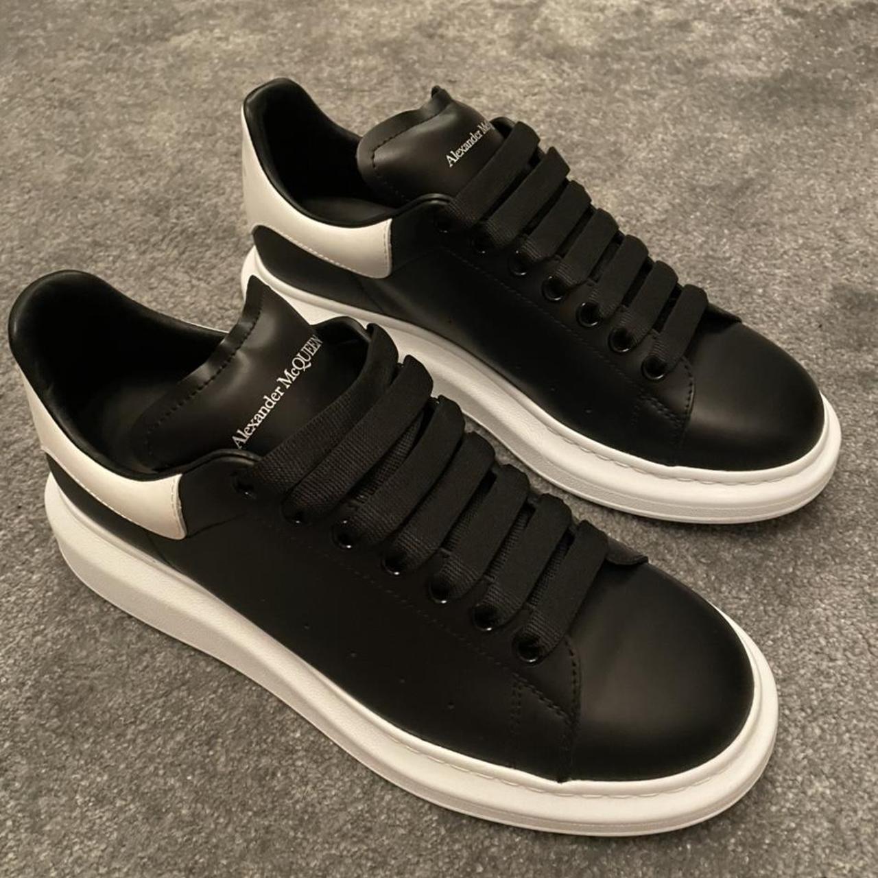 Alexander McQueen Black White Oversized Sneekers... - Depop