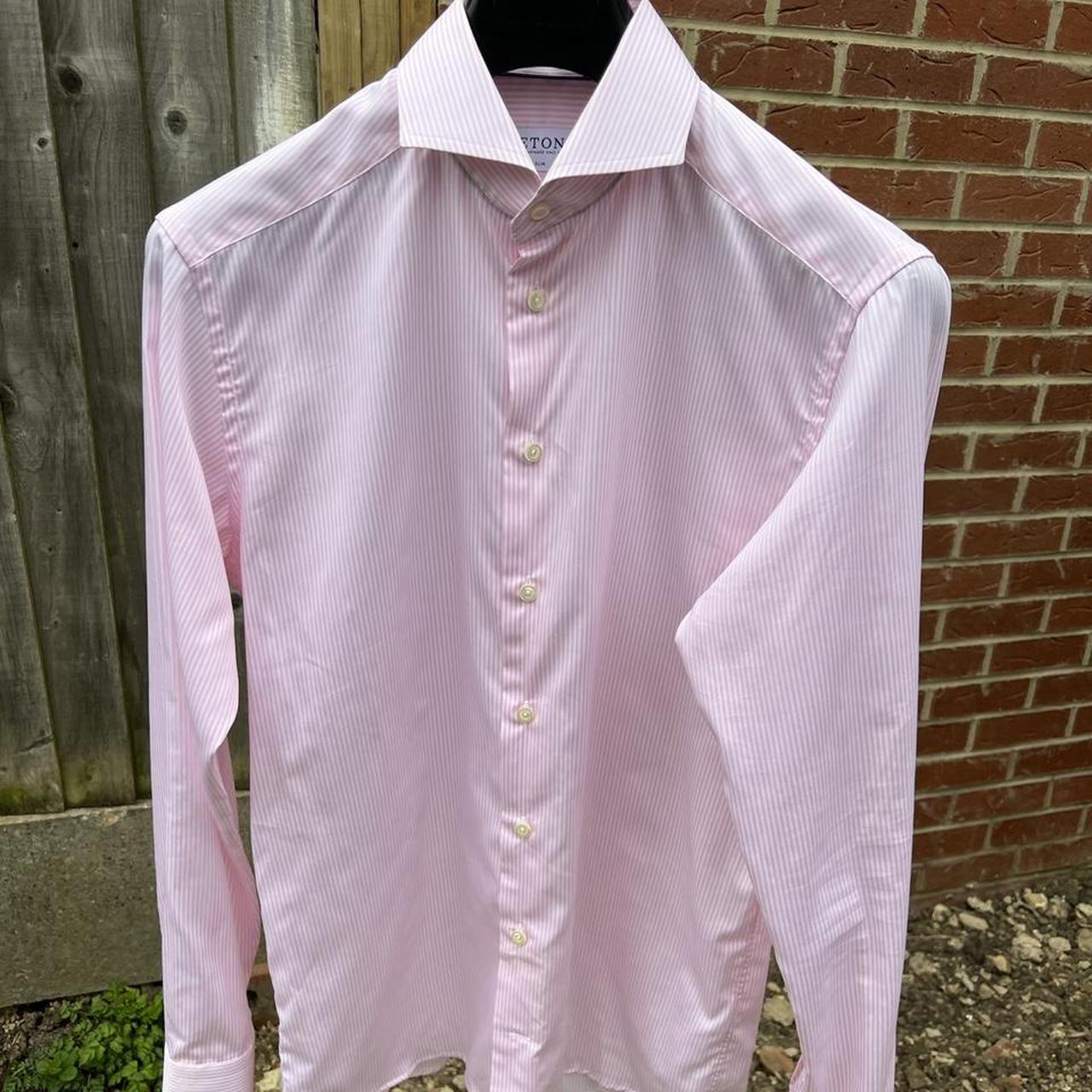 Men's White and Pink Shirt | Depop