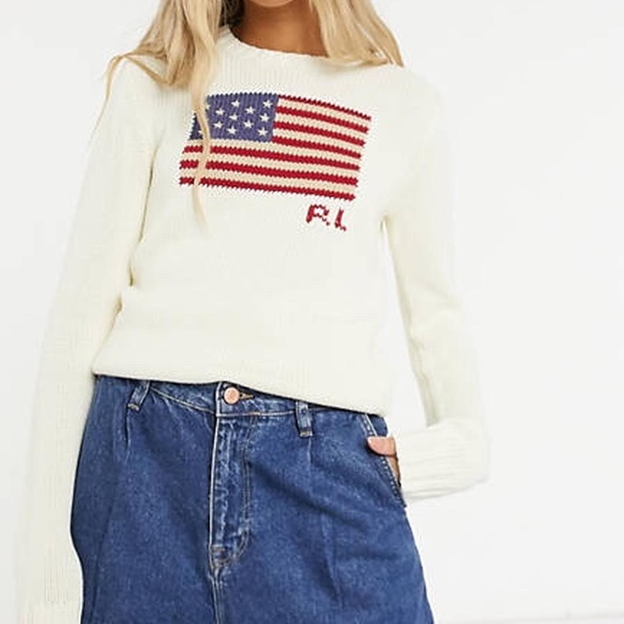 Ralph lauren flag jumper sales womens