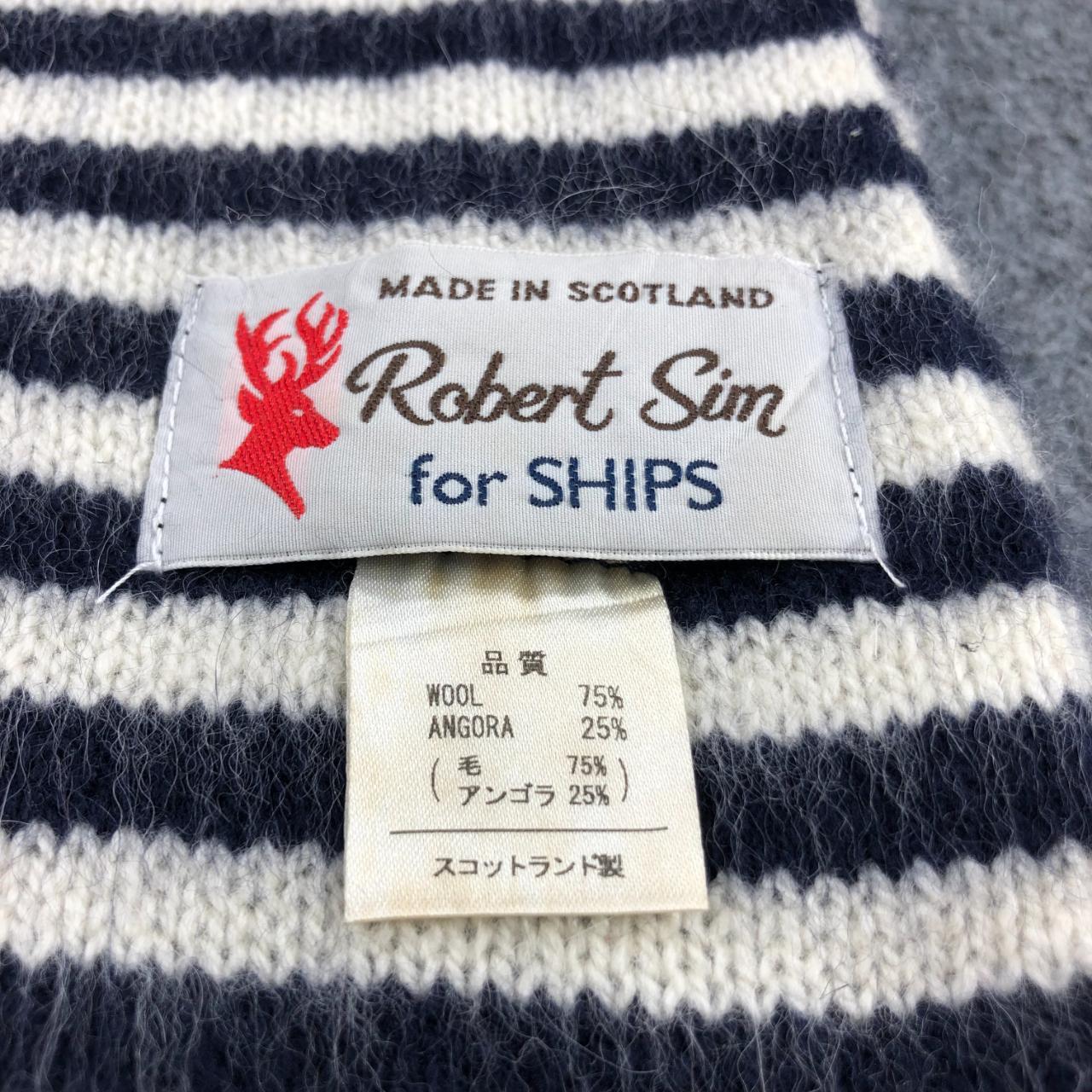 Robert Sim X Ships Stripes Scarf Muffler Cashmere... - Depop