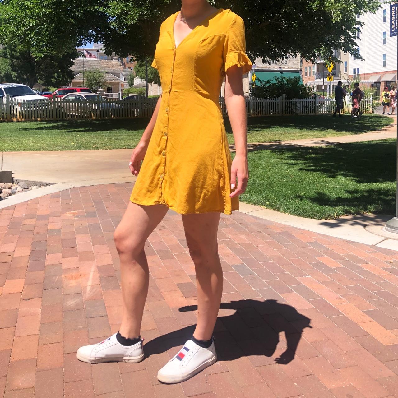 Stradivarius yellow outlet dress