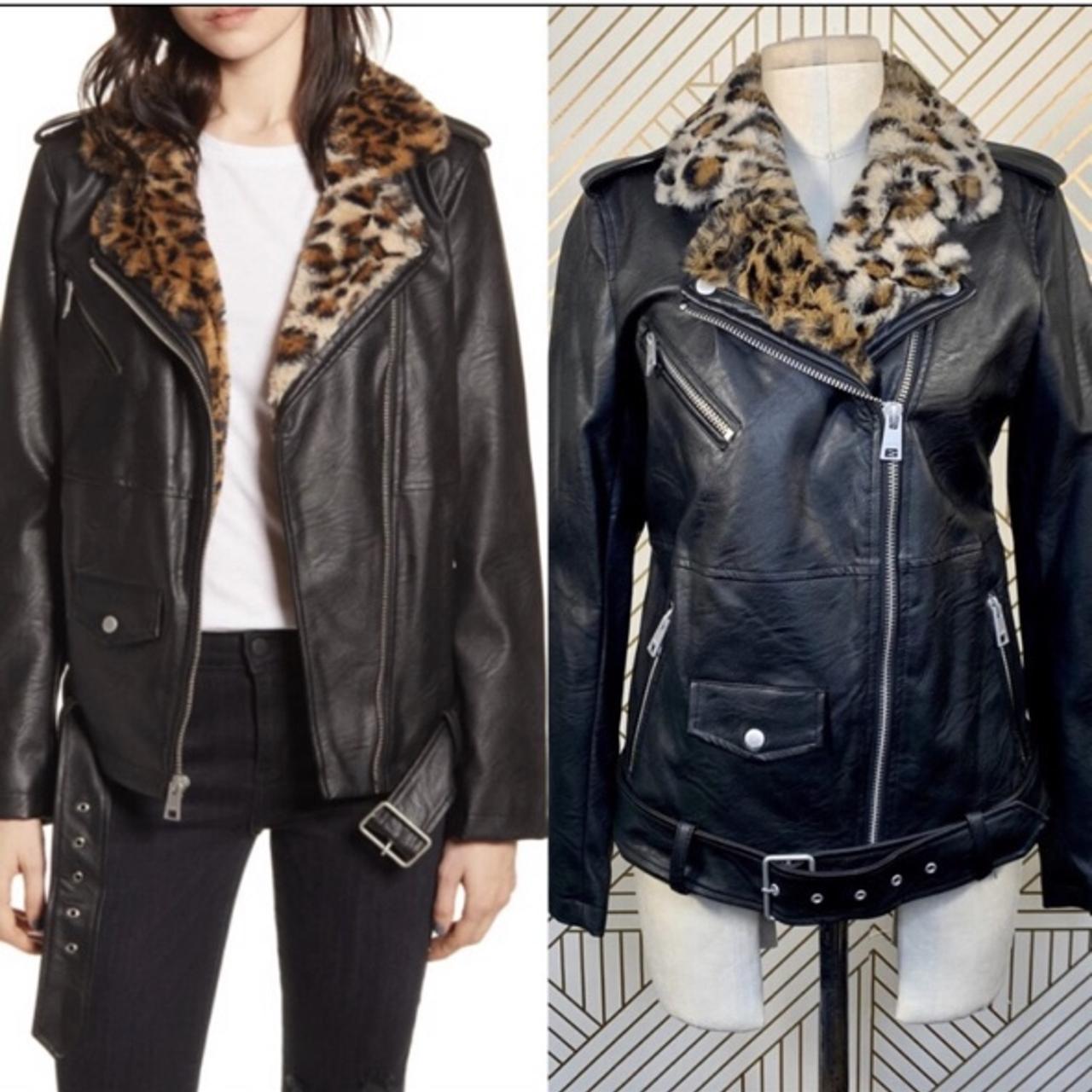 NEW Levi's Leopard Faux-Shearling purchases Moto Jacket