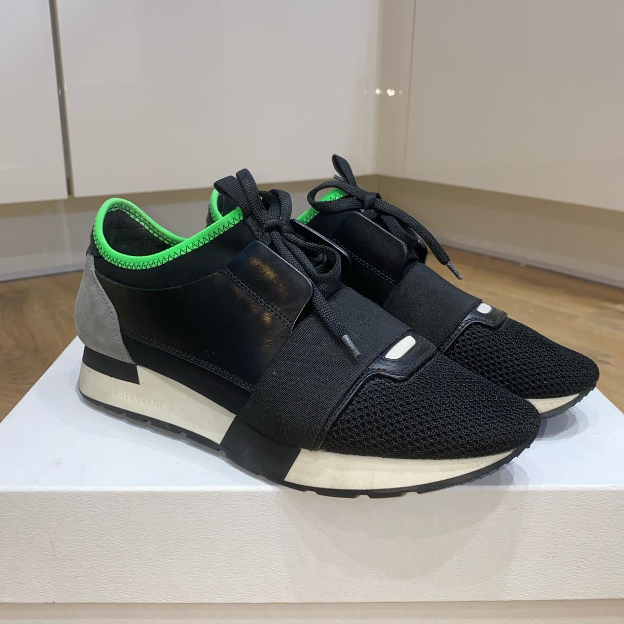 grey green balenciaga runners